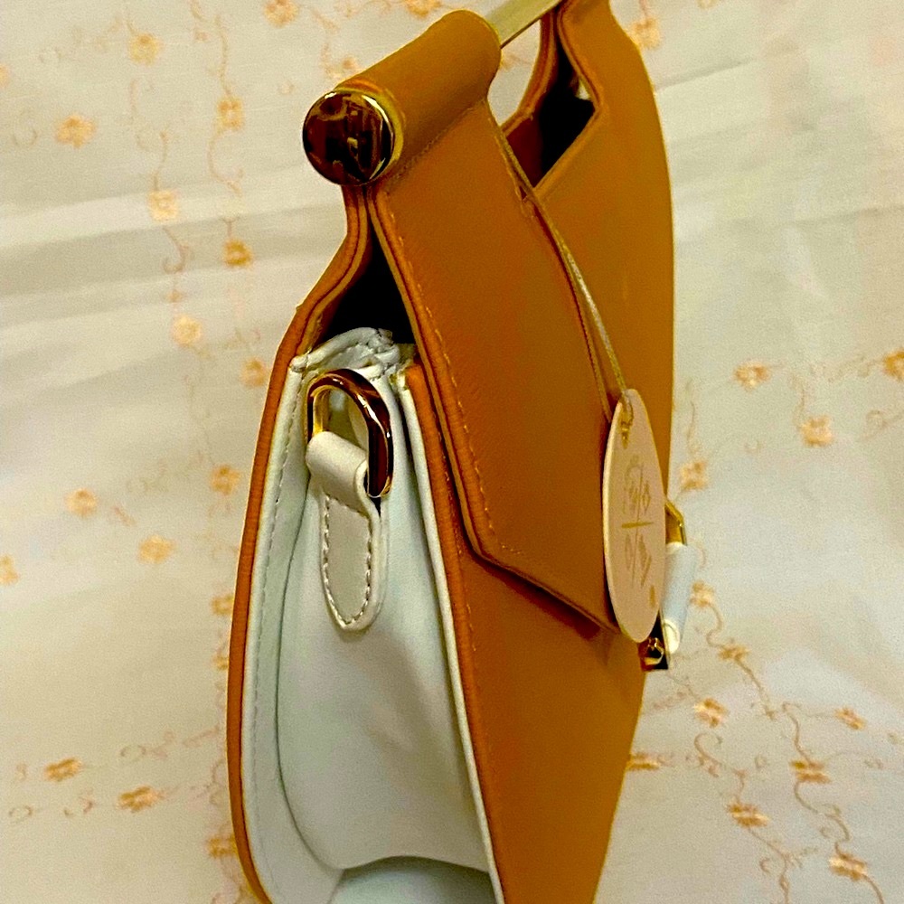 NWT Matmazel design beautiful orange hand bag . - Picture 11 of 13